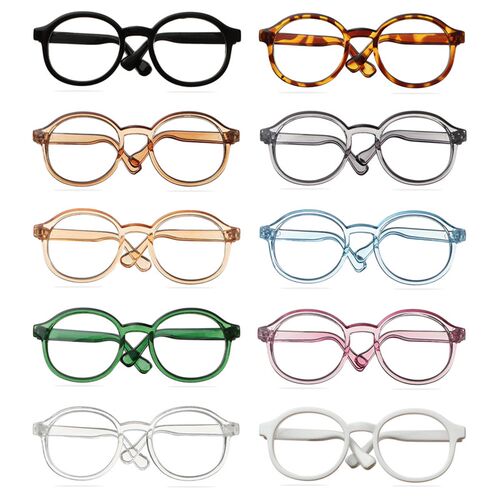 Round Frame Miniature Eyewear Clear Lens Candy Color Eyeglas