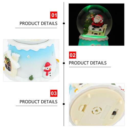 Crystal Ball Music Box Desktop Adornment Musical Luminous Xm