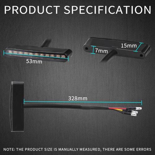 Universal mini 12V Motorcycle Rear Brake LED Tail Stop Light