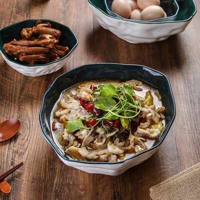 Ceramic large salad bowl buffet restaurant fruit bowl