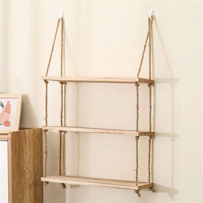Wooden Floating Shelves for Wall Plant Flower Wood Swing Han