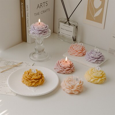 Peony Flower Scented Candles Home Decoration Wedding