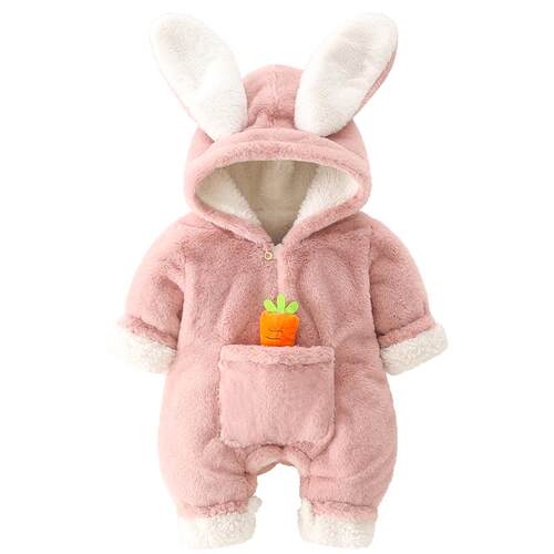 Newborn Baby Clothes Clothing Jumpsuit Fleece-lined Thickene