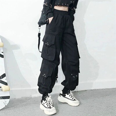 Women Cargo Pants 2023 Harem Pants Fashion Punk Pockets Jogg