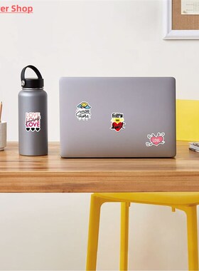 50pieces of English inspirational letter waterproof stickers