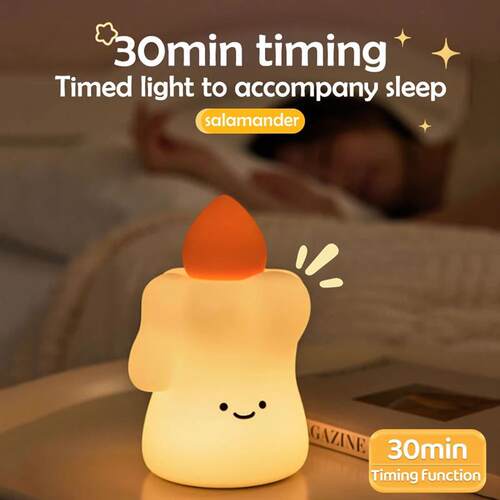 Cute Cloud Night Light Silicone Nursery USB Rechargeable Chr