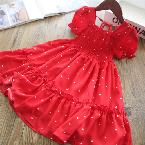 3-8 Year Girls Princess Dress For Kids Summer Fairy Puff Sho