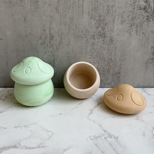 Mushroom Shape Silicone Concrete Molds DIY Candle Jar Storag