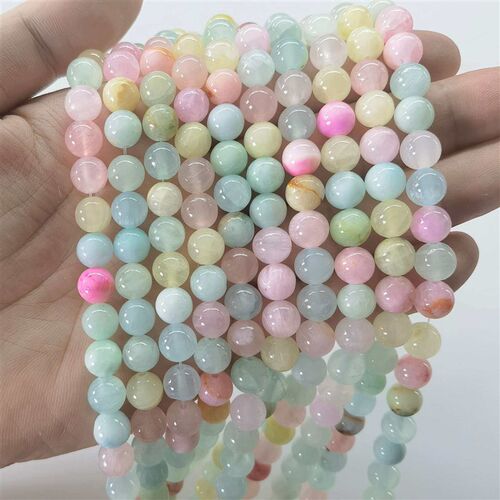 Natural Colorful Sapphire Loose Beads Round Beads  Handmade