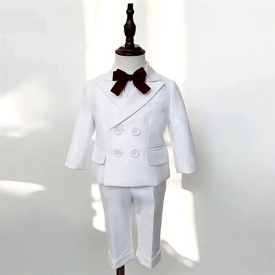 White Suit For Baby Boy 9 Month-4 Year Kids Boys Blazer Pant