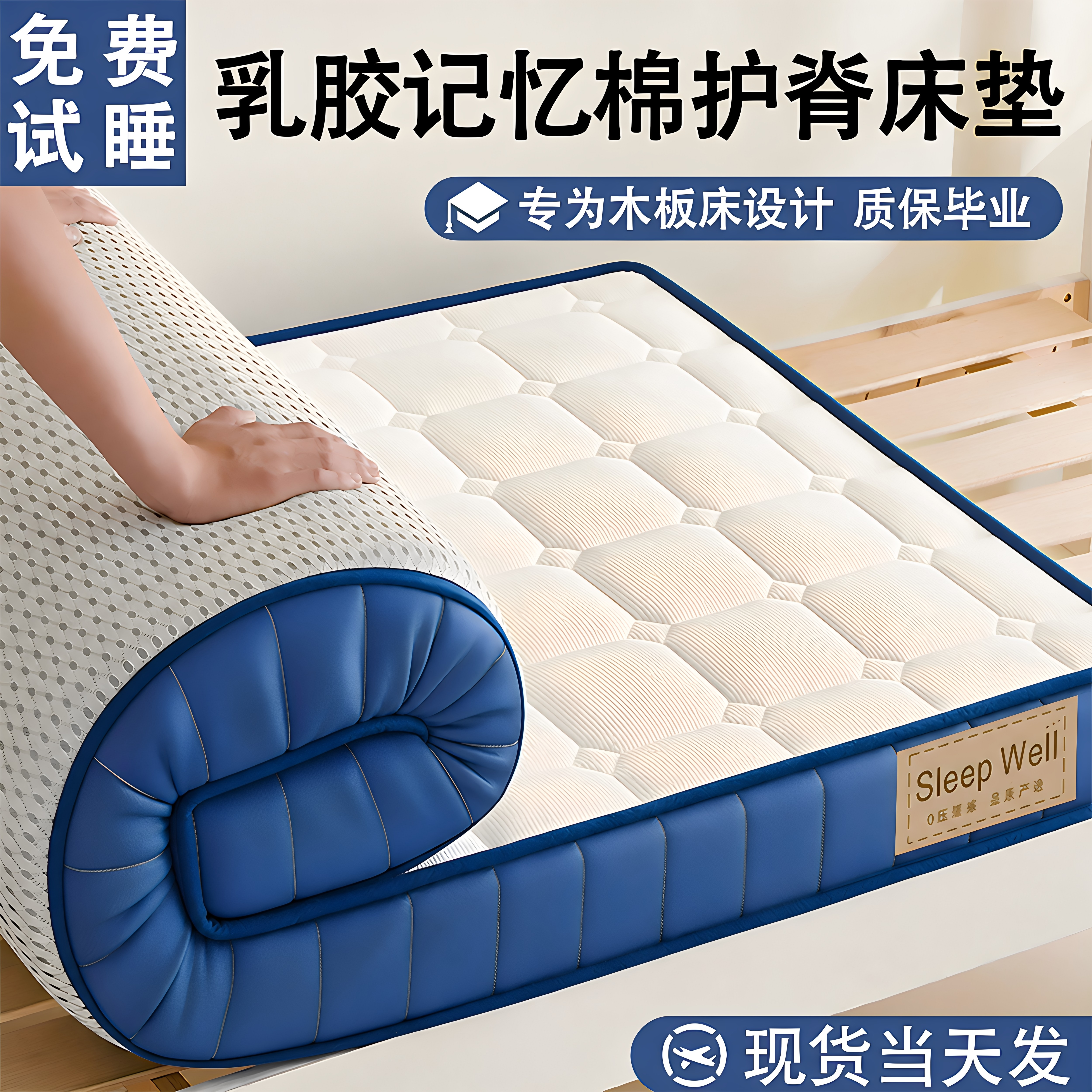 乳胶记忆棉榻榻米宿舍床垫