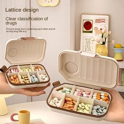Weekly Medicine Pills Box Pill Case Drug Dispense Mini Port
