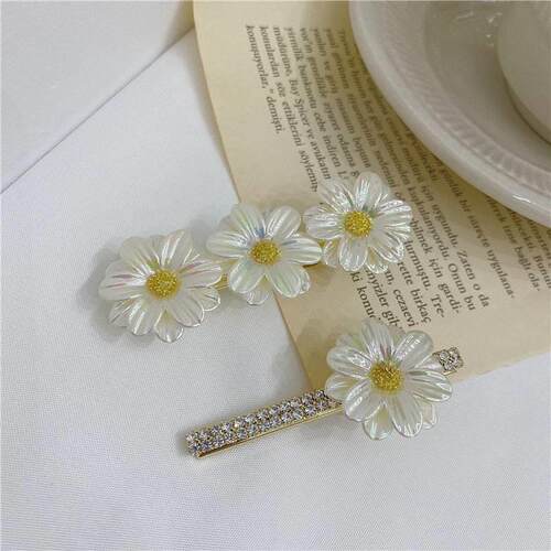 Three-dimensional flower hairpin super fairy colorful flower