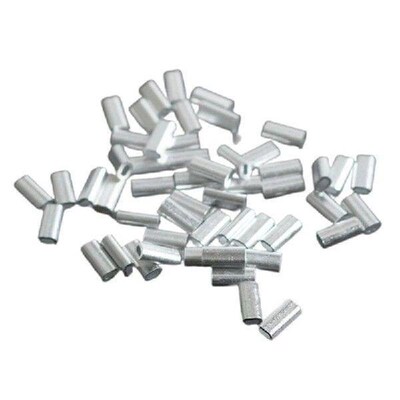 100Pcs Assortment Fishing Line Tube Connectors Aluminum