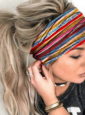 Bohemia Wide Cotton Stretch Women Headbands Headpiece Head W