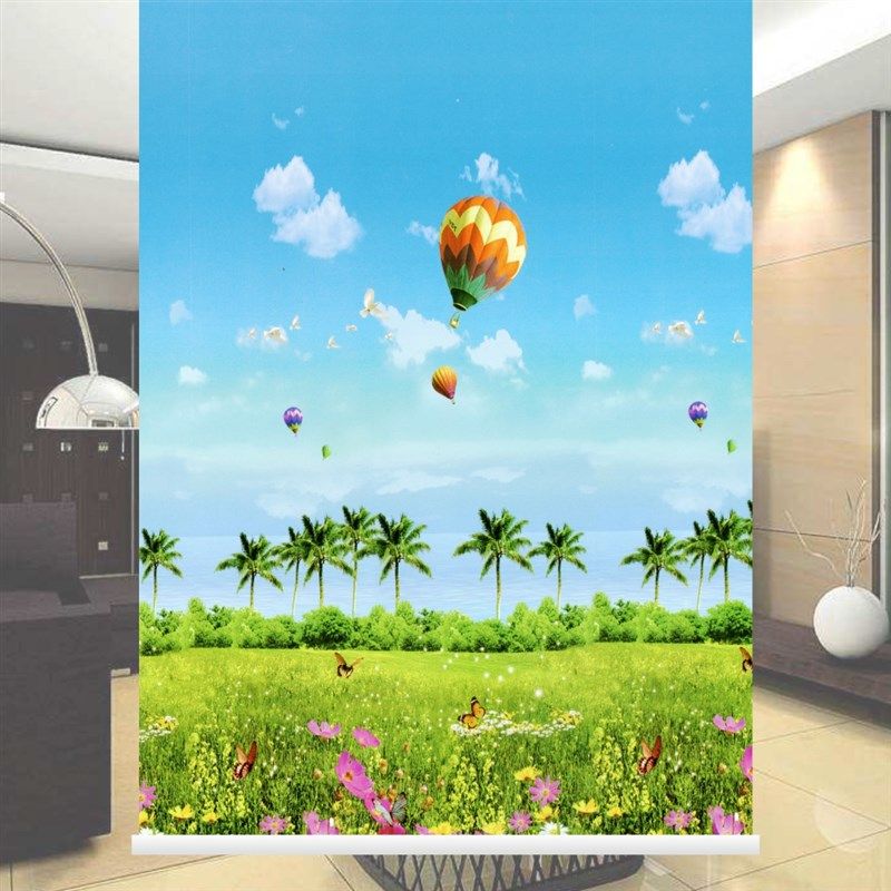 山水风景隔热升降窗帘卫生间卧室办公室全遮光遮阳防水手拉式卷帘,居家布艺,卷帘,淘宝优惠券,粉丝福利购,淘宝优惠卷