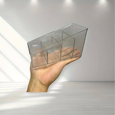 Clear Plasti Remote Control Holder and Desk Organizer with 4