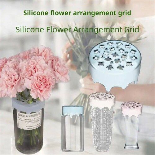 Flower Vase Grid Silicone Flower Arrangement Holder