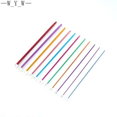 11pcs Multicolour Aluminum TUNISIAN AFGHAN Crochet Hook Knit