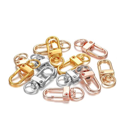 10Pcs Alloy Snap Lobster Clasp Hooks Keychain Findings for D