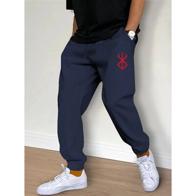 Mens Casual Pants Fashion Drawstring Casual Pants Joggers W