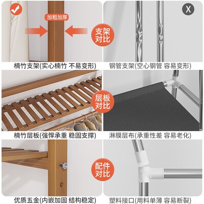 Hanging clothes rack, floor standing clothes rack, bedroom s