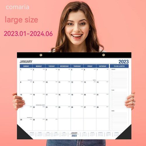 2023 English wall calendar monthly weekly planner agenda