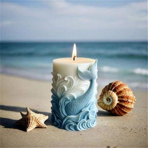 XX9B Ocean Themed Silicone Molds Soap Making Molds for