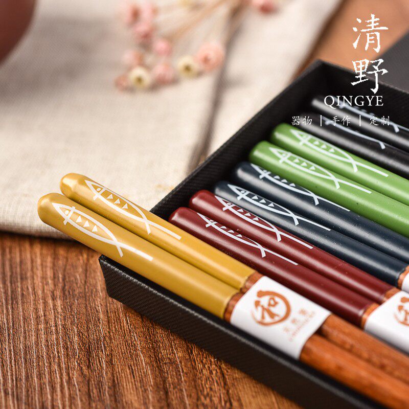 Chinese Gifts style Crafts souvenir chopsticks Gift box - 实物图