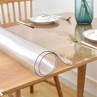 Clear Protective Desk Mat Table PVC Cover Nonslip Protector