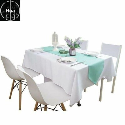 White tablecloth cloth art conference room long table