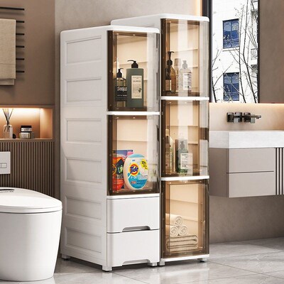 Bathroom storage cabinet multi-layer kitchen storage cabinet