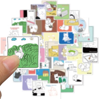 50pcs Cartoon Ins Cute Drink Graffiti Stickers Aesthetic