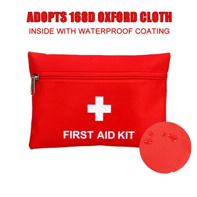 50pcs Set Portable First Aid Kit Red Car Emergency Kit Acces