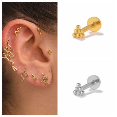 CANNER 925 Sterling Silver Tragus Piercing Stud Earrings for