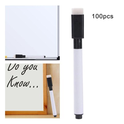 100Pcs Whiteboard Marker Pens Water Colour Writing Pen Marke