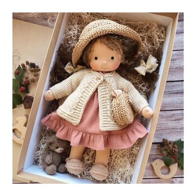 A Waldorf Doll Native Enamel Doll Artist Handmade Kawaii Chi