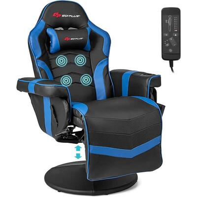 Gaming Recliner Adjustable Massage Gaming Chair with Cup Hol