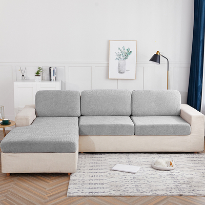 Jacquard Water Resistant Seat Cushion ver Elastic Grey Sofa