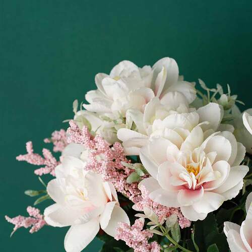 White Silk Artificial Orchids Flowers Lotus Tea Rose Fake Fl