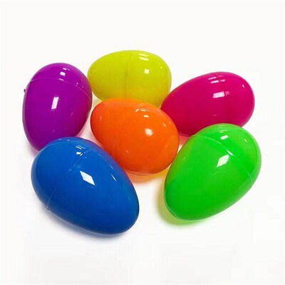 12Pcs Plastic Easter Eggs Fillable Kids Toy Candy Gift