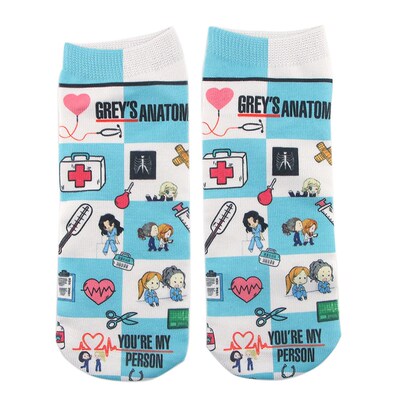 Doctor Nurse Print Greys Anatomy Cotton Socks Casual Cr