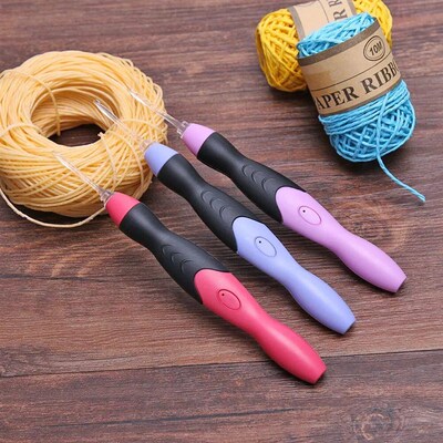 9 in 1 USB Light Up Crochet Hooks Knitting Needles LED Sewin