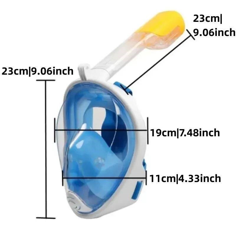 Underwater Snorkeling Full Face Children Swimming Mask Set S图片