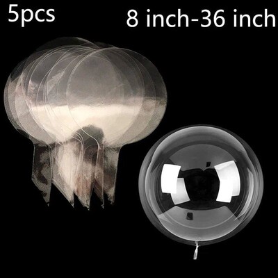 5pcs 8/10/12/16/18/20/24/36 inch Transparent Bobo Bubble Bal