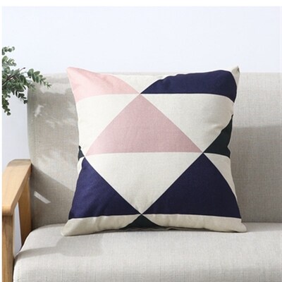 pillowcase pattern blue polyester throw pillow cushion cover