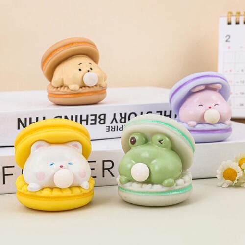 Creative Cute Animal Spit Bubble Burger Stress Relief Pinch