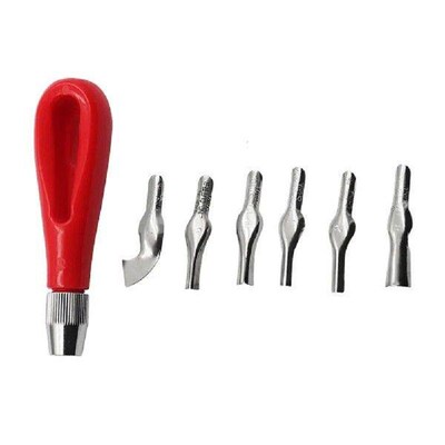 7pcs Wood Engraving Chisel Deep Round Carving Chisel