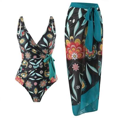2024 New Arrival Push Up Women Bikini Set Floral Printed Ruf