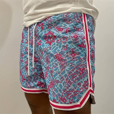 Camouflage shorts Latest Splicing Mesh Breathable Mens Fitn